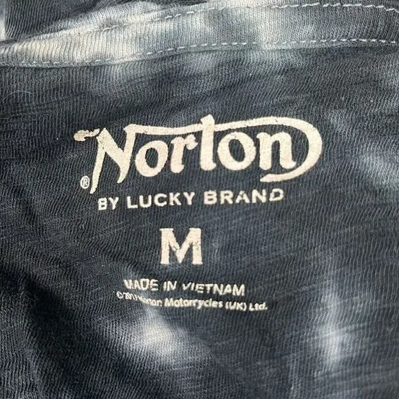Lucky Brand Norton Motorcycle Tank bleach wash w/lace detail medium - Picture 8 of 8